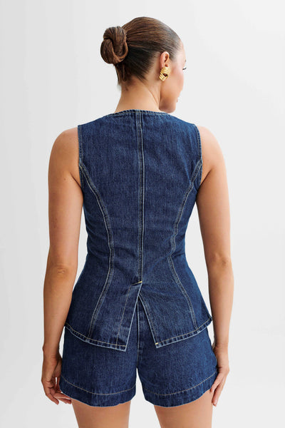 Linnea Malmö™ | Trendigt denimset med knappar