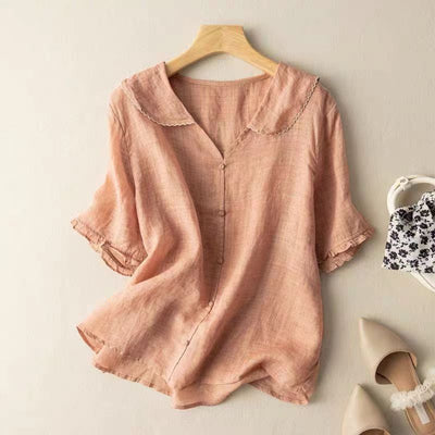 Linnea Malmö™ - Vintage Blus med Knappar
