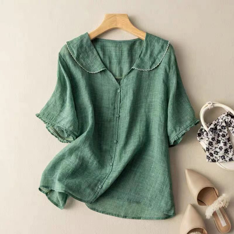 Linnea Malmö™ - Vintage Blus med Knappar