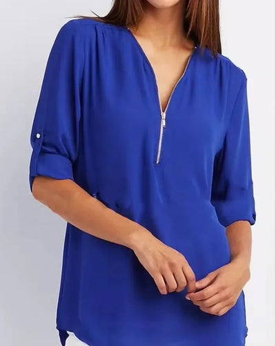 Linnea Malmö™ | Ronja – Elegant topp med dragkedja