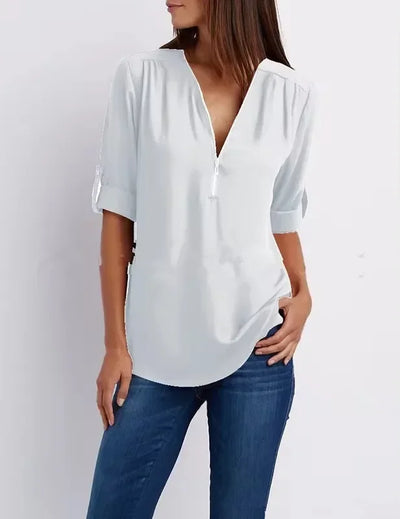 Linnea Malmö™ | Ronja – Elegant topp med dragkedja