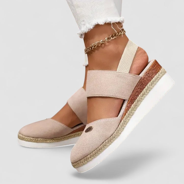 Linnea Malmö.™ | Antonia - Ortopediska Sandaler med Platå, Ventilerande och Avslappnade