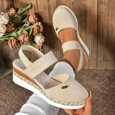 Linnea Malmö.™ | Antonia - Ortopediska Sandaler med Platå, Ventilerande och Avslappnade