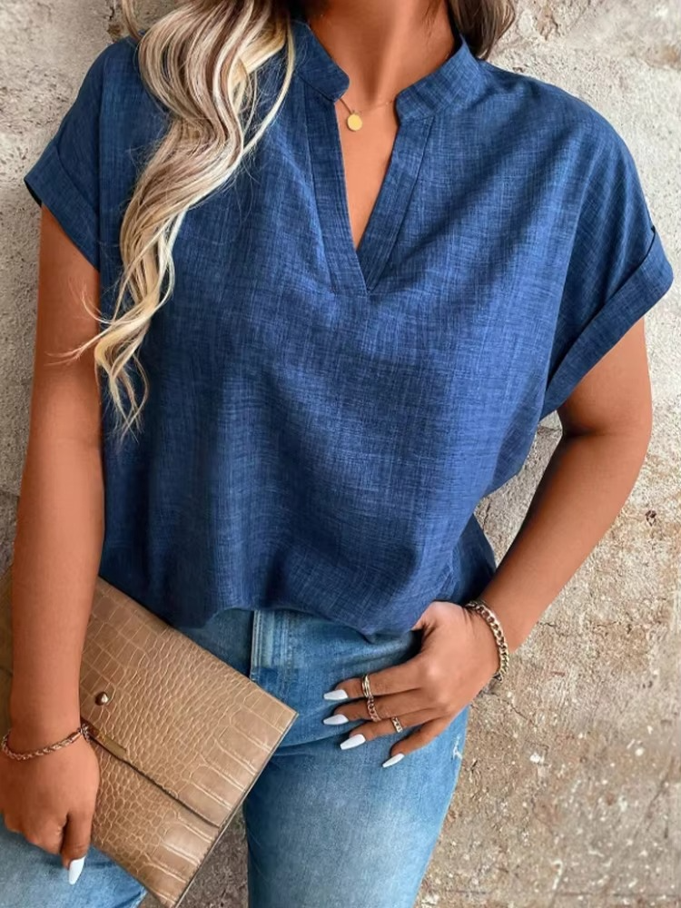 Linnea Malmö™ | Elinor – Topp med mjukt fall och avslappnad v-ringning
