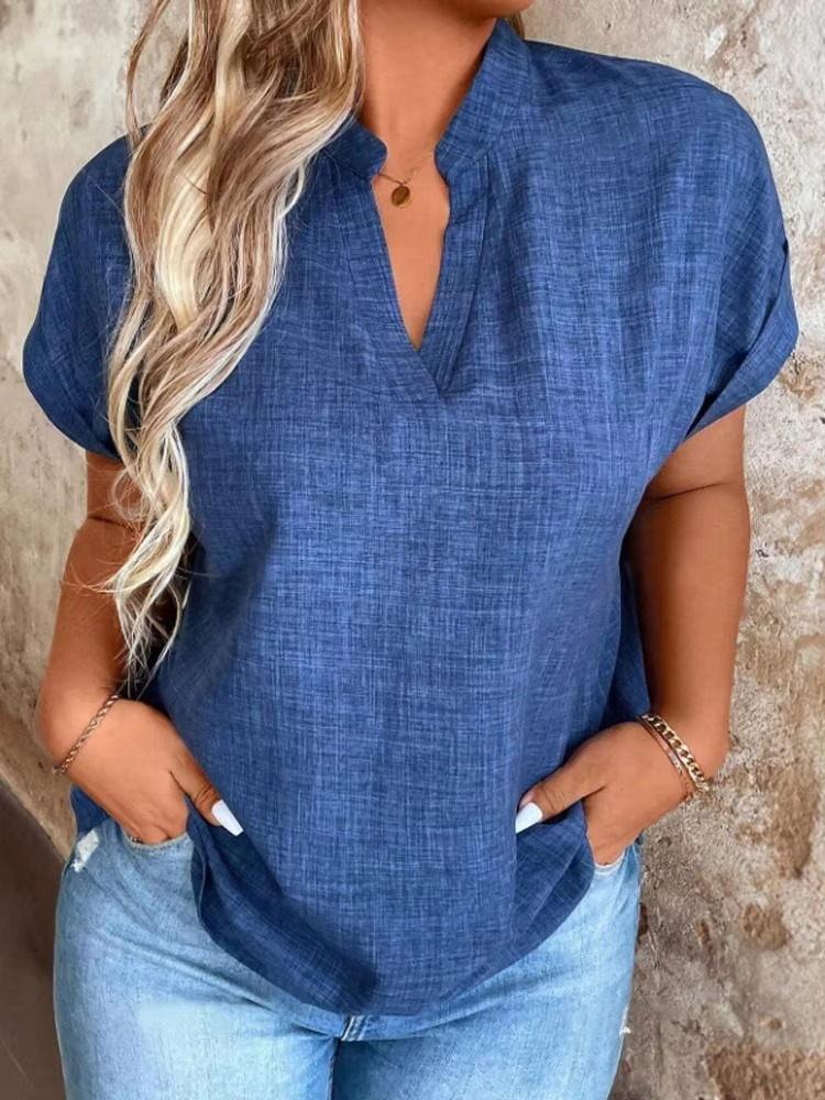 Linnea Malmö™ | Elinor – Topp med mjukt fall och avslappnad v-ringning