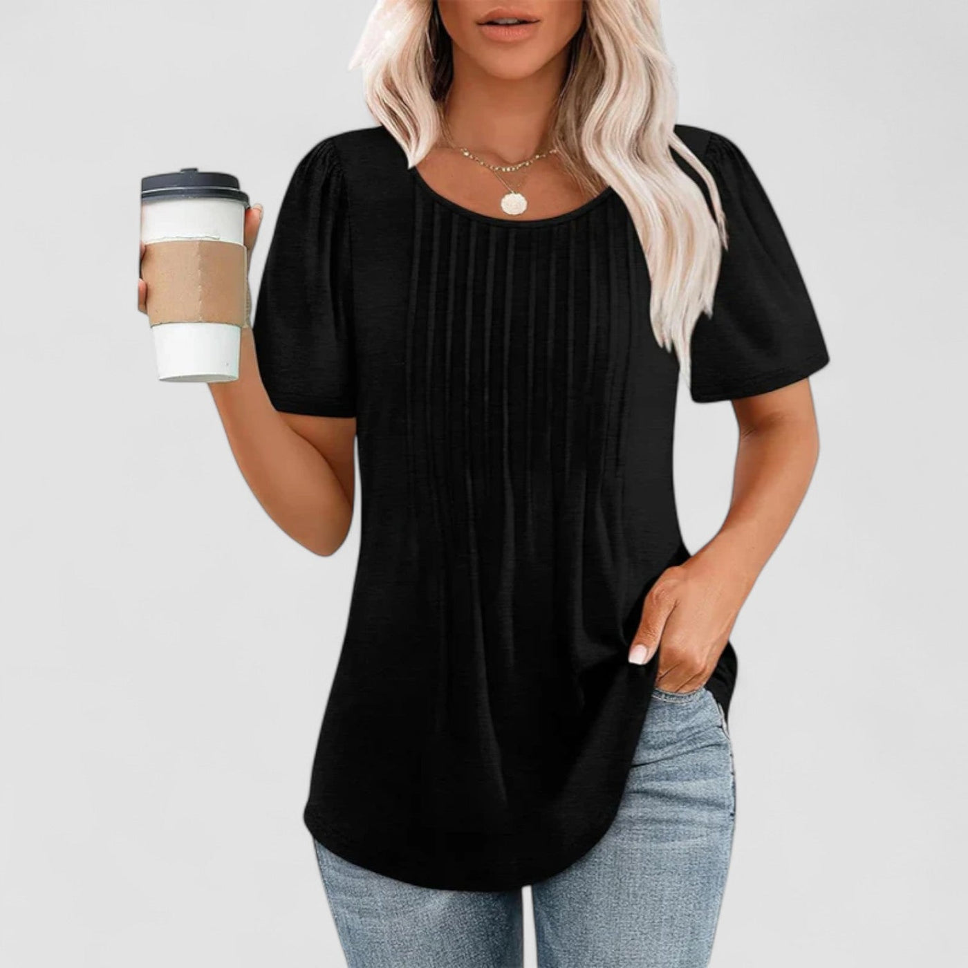 Linnea Malmö™ | Linna – Långärmad blus i mjuk viskos
